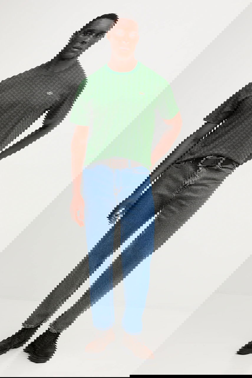 Majica kratkih rukava Lacoste Monogram Pattern Crew Neck T-Shirt Zelena | TH5902, 1