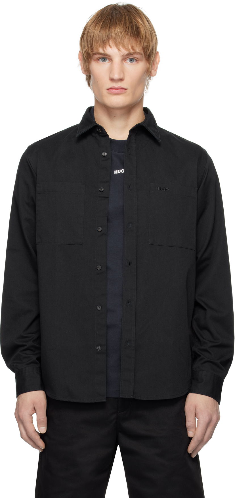 Košulja BOSS Logo Pocket Shirt Crna | 50541392