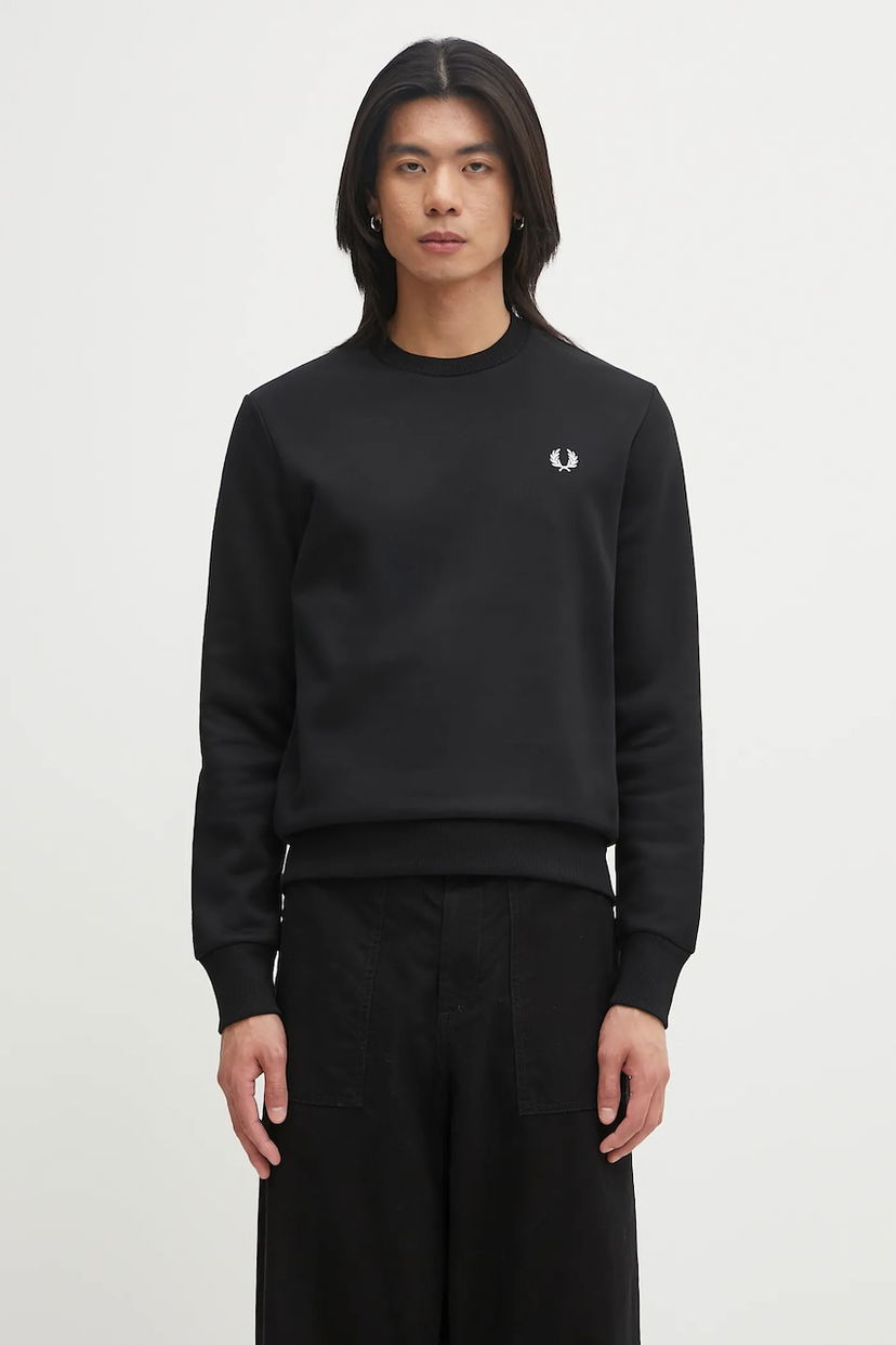 Dukserice Fred Perry Fred Perry Crew Neck Sweatshirt M1369 Crna | M1369