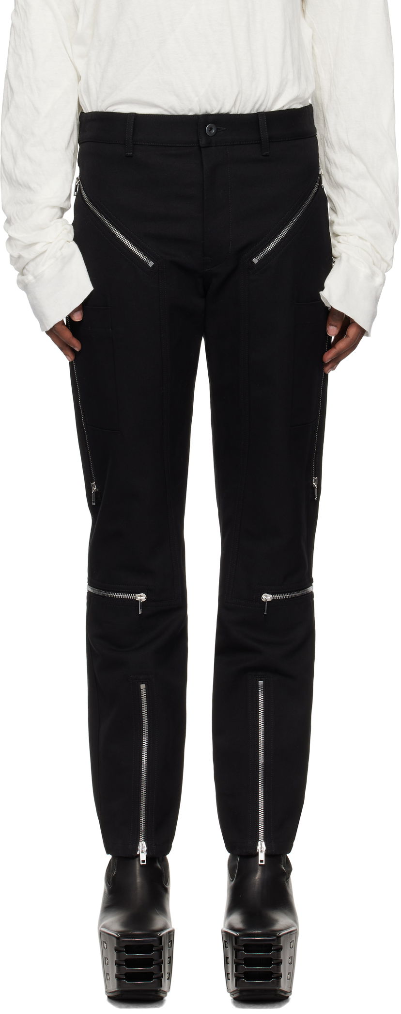 Cargo hlače Rick Owens Cargo Pants Utility Crna | RL02D6367 CTE