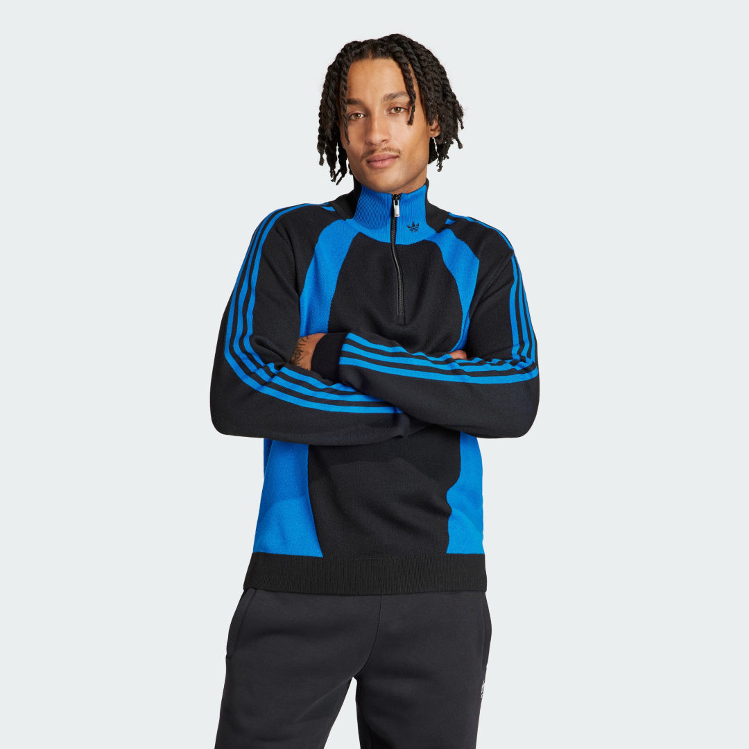 Dukserice adidas Originals Quarter-Zip Top Crna | IR7127, 0
