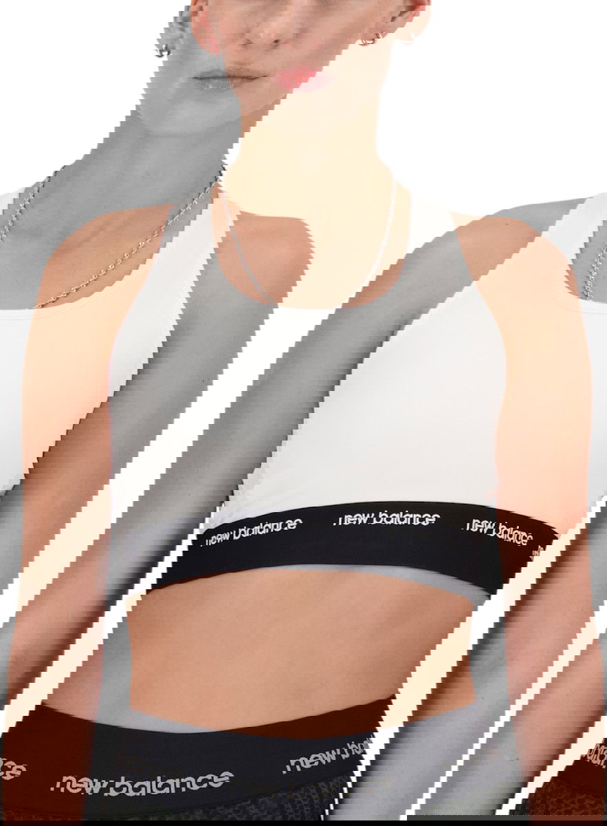 Grudnjak New Balance Sleek Medium Support Sports Bra Bijela | wb41048-wt, 0