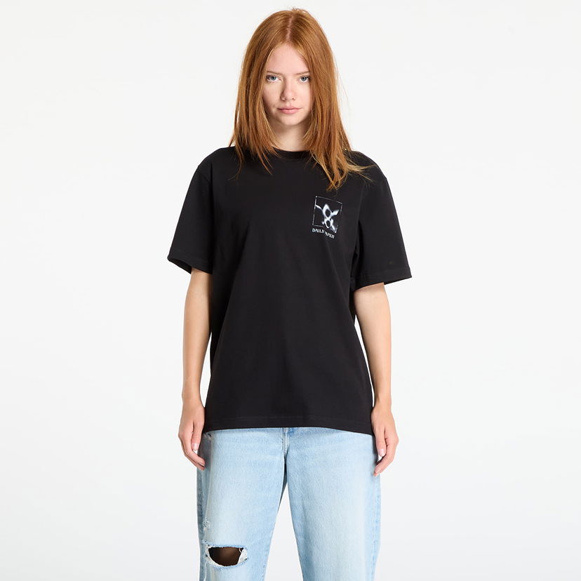 Majica kratkih rukava DAILY PAPER Daily Paper Shadow Grid Short Sleeve T-Shirt Crna | 2521099