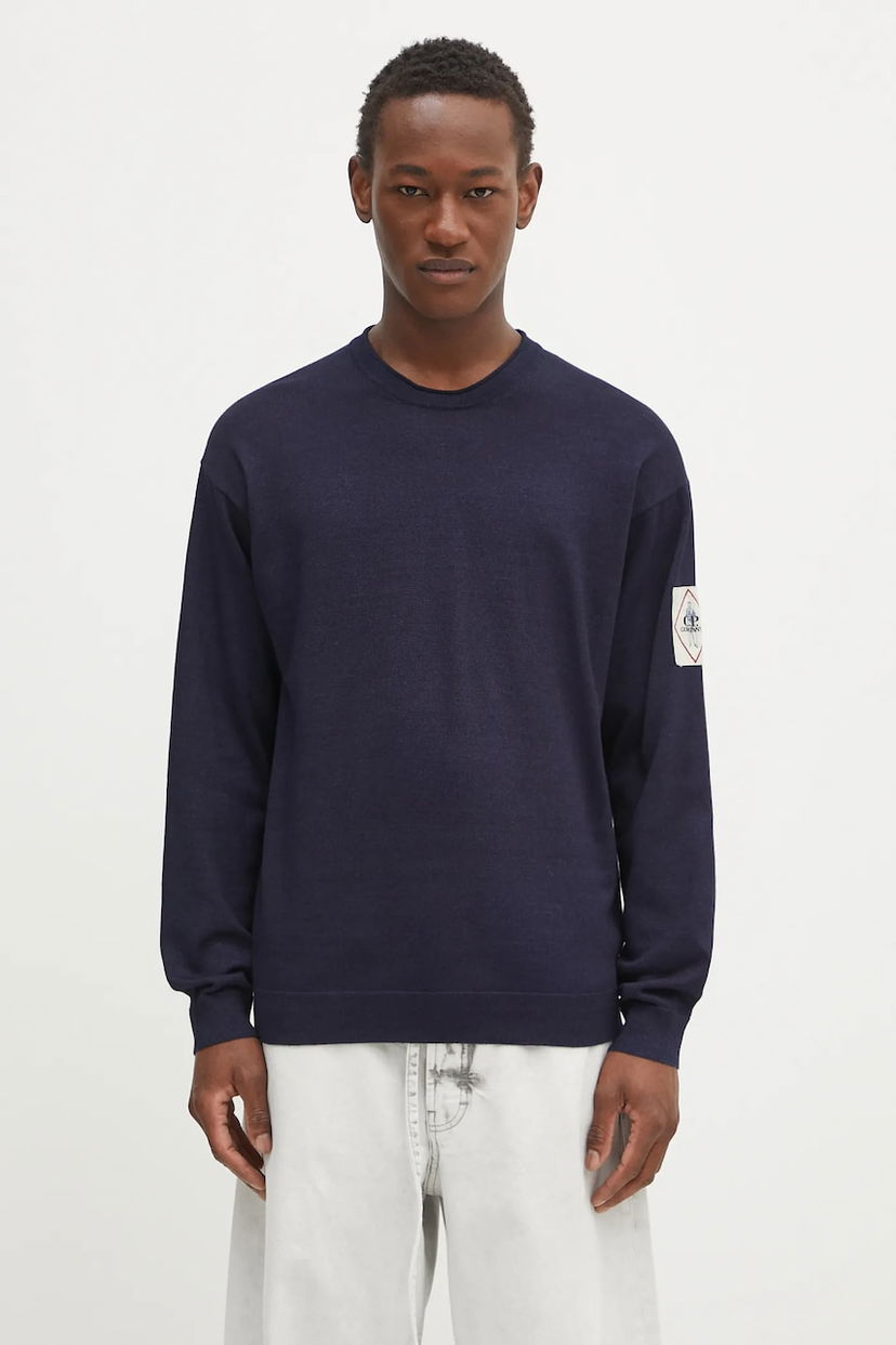 Džemper C.P. Company C.P. Company Crewneck Sweater Tamnoplava | 18CMKN195A110330A