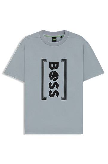 Majica kratkih rukava BOSS BOSS Relaxed-Fit Tennis T-Shirt Siva | 50543905