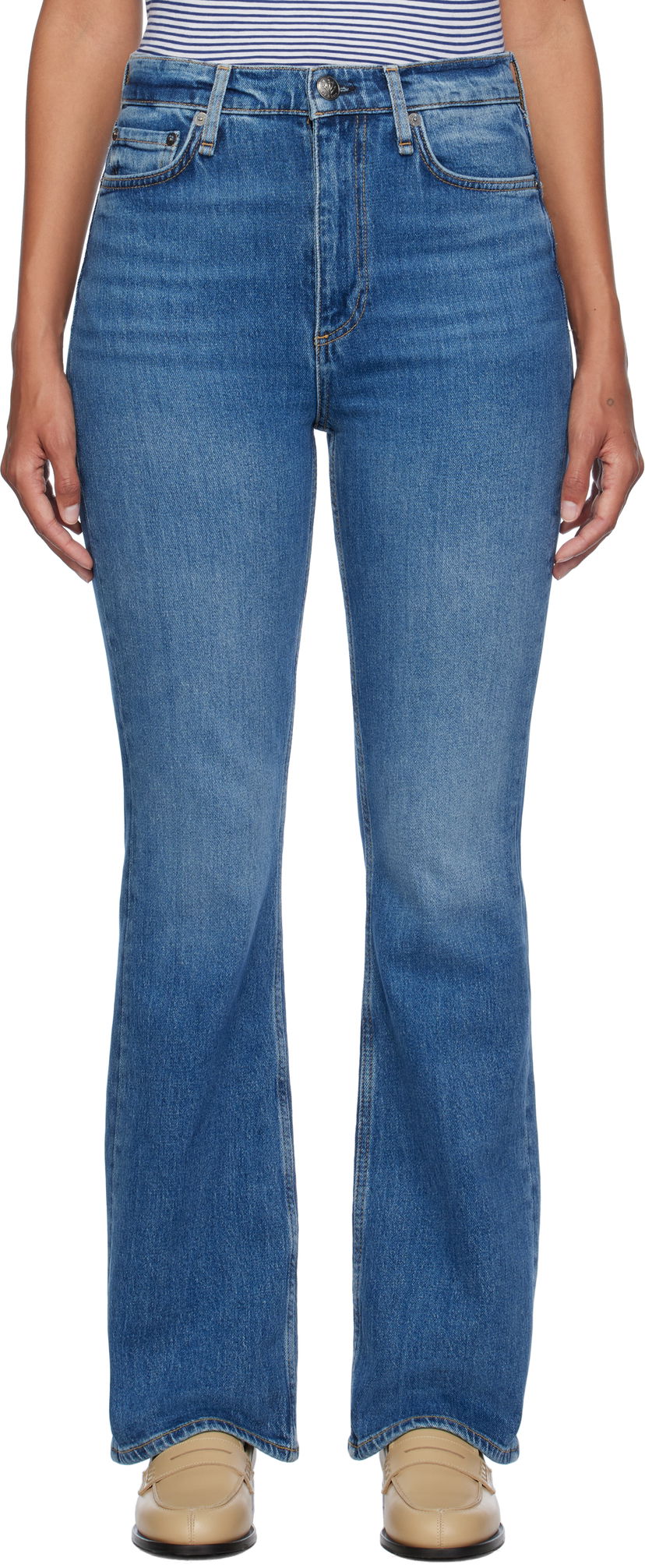 Jeans rag & bone rag & bone Peyton Bootcut Jeans Plava | WDD24F2948B7AL