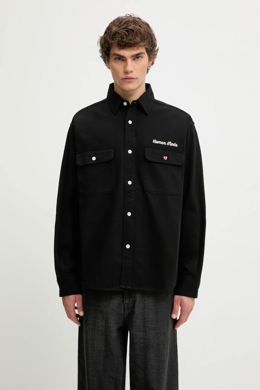 Košulja Human Made Human Made Relaxed Fit Overshirt Crna | HM30SH014