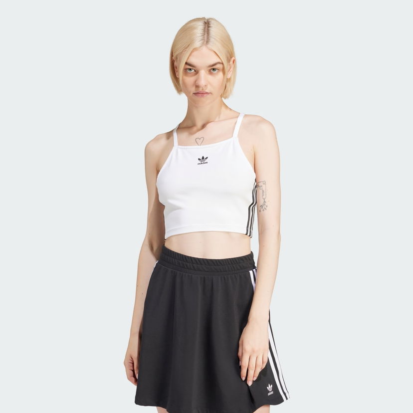 Crop top adidas Originals Adicolor 3-Stripes Crop Top Bijela | IN8377