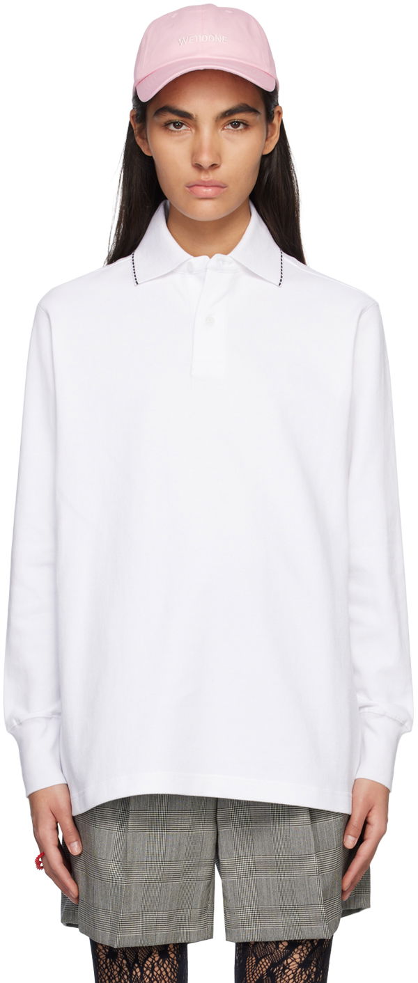 Polo majica We11done We11done Scalloped Polo Bijela | WD-TT1-23-819-U-WH