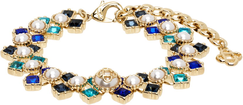 Narukvica Casablanca Crystal & Faux-Pearl Bracelet Metalik | APS25-JW-231-03