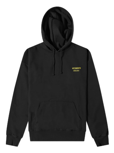 Dukserice VETEMENTS Click Here Logo Popover Hoodie Crna | UA53HD120B
