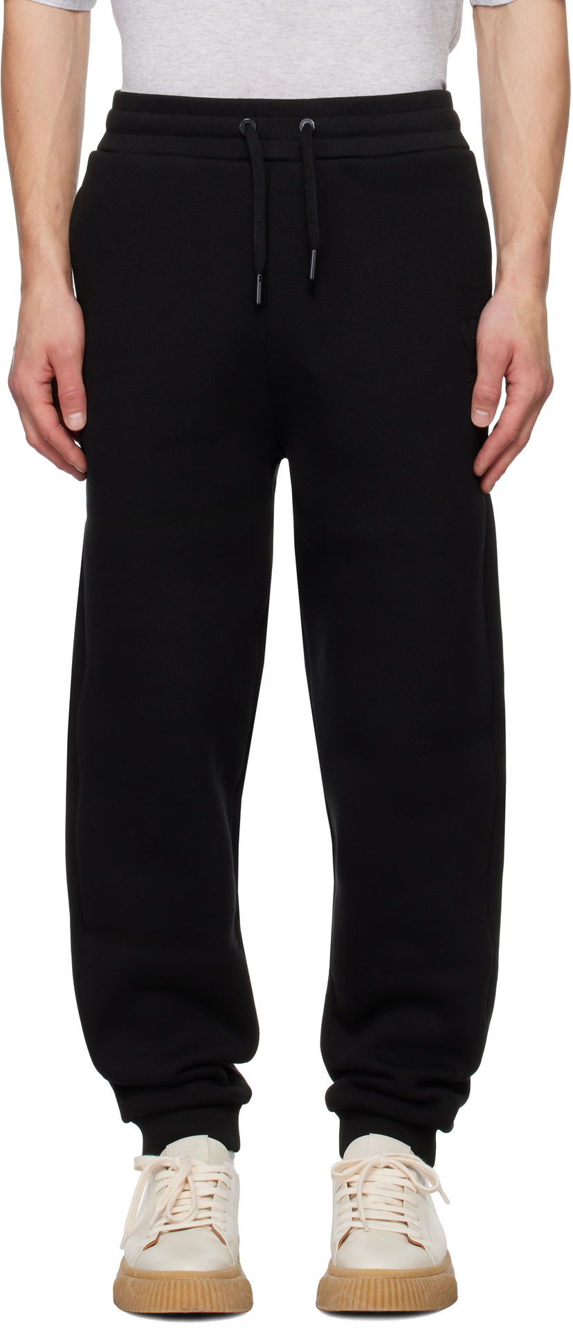 Trenirka AMI Heart Logo Sweatpants Crna | UTR237.749