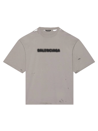 Majica kratkih rukava Balenciaga Blurry Wide Fit T-Shirt Siva | 661715 TKVD5 8174