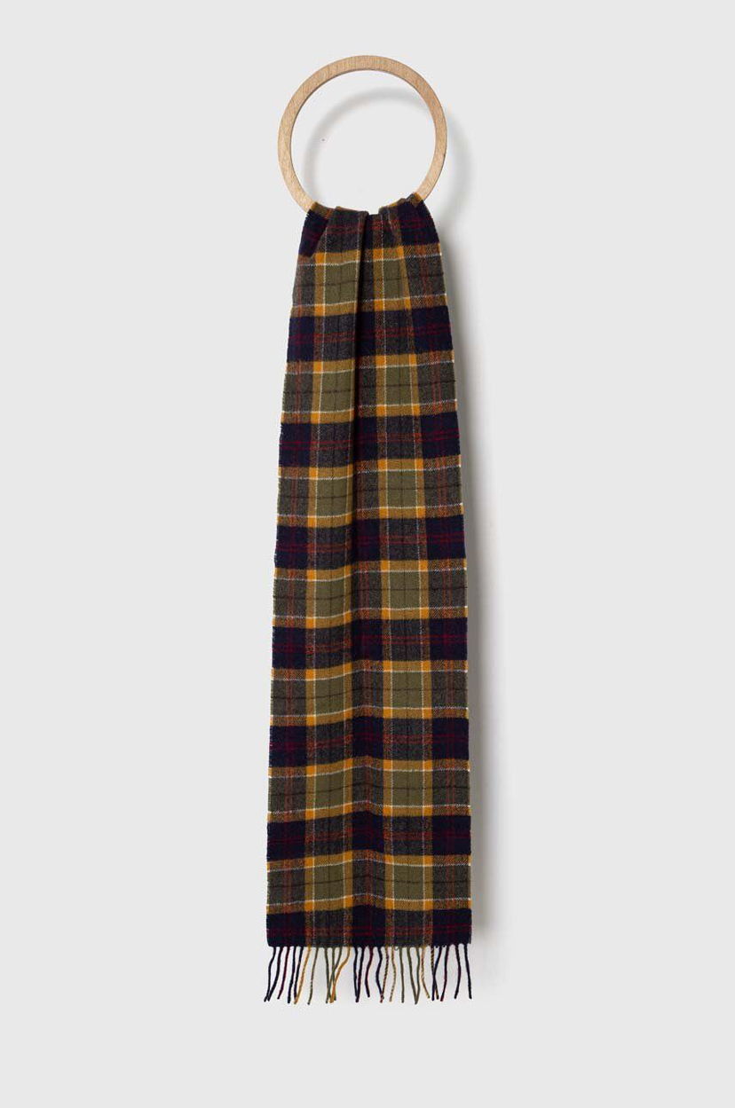 Šal Barbour Checked Wool Scarf Zelena | USC0001
