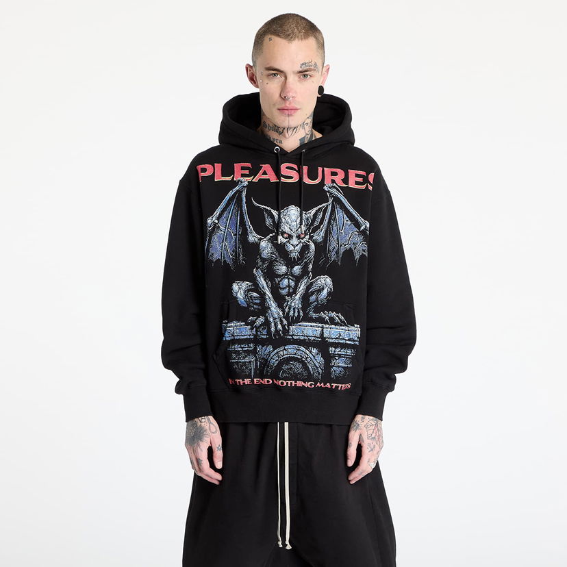 Dukserice Pleasures PLEASURES Gargoyle Hoodie Crna | P25SP015 BLACK