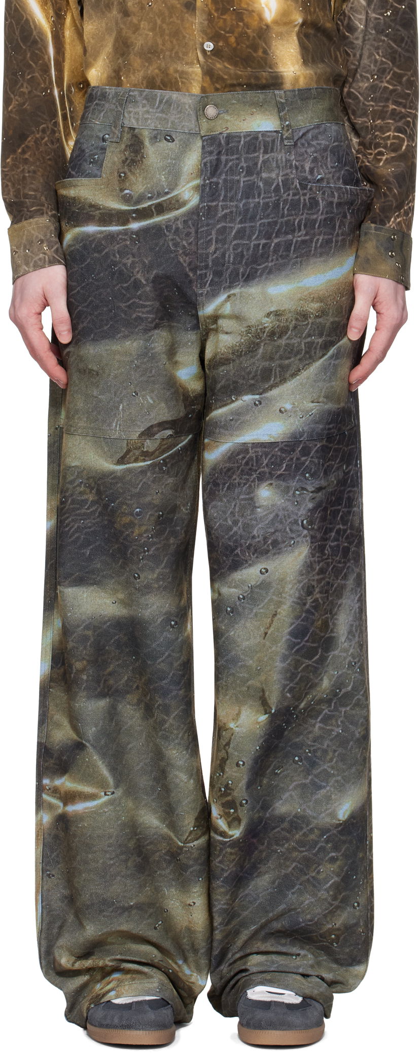 Jeans Serapis Serapis Golden Hour Printed Jeans Smeđa | SS25_DE_1W