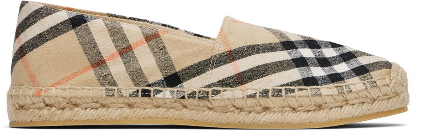 Odjeća Burberry Burberry Check Mews Espadrilles Bež | 8109235
