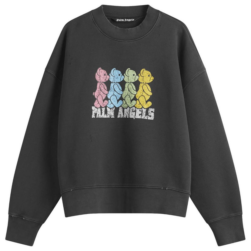 Džemper Palm Angels Palm Angels Crossroad Bears Crew Sweat, Size Large Crna | PMBA026S25FLE0041084