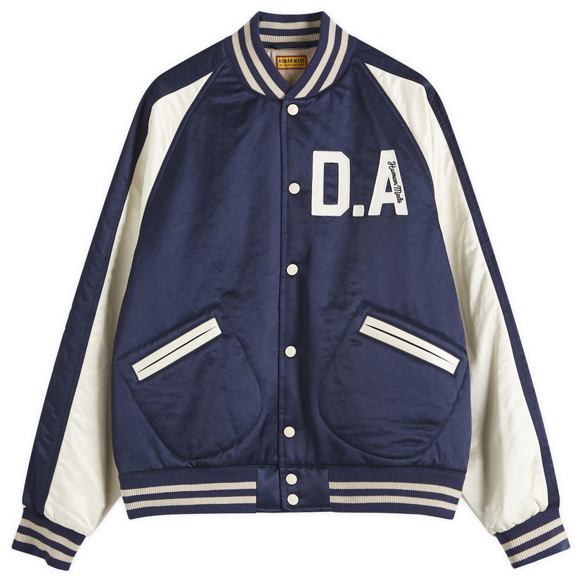 Bomber jakna Human Made Human Made Satin Stadium Jacket, Size Large Tamnoplava | HM29JK020-NVY