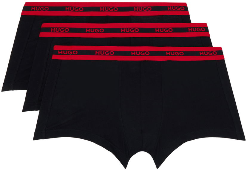 Bokserice BOSS Hugo Three-Pack Logo Boxers Crna | 50503083