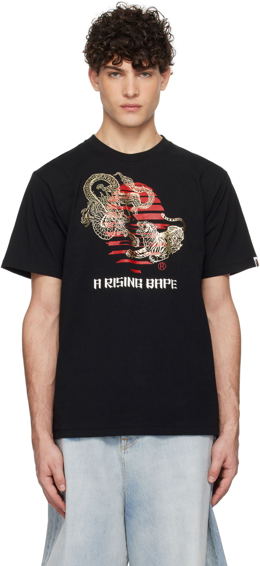 Majica kratkih rukava BAPE Tiger & Dragon Graphic T-Shirt Crna | 001TEK701009L