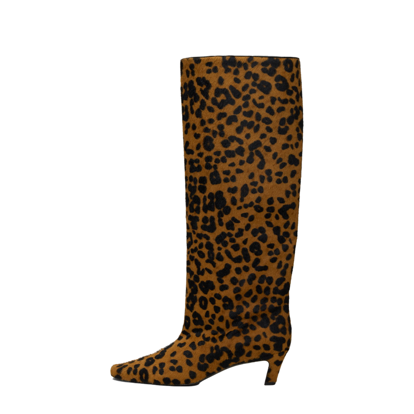 Tenisice i cipele TOTEME Wide Shaft Calf Hair Boots Smeđa | 243-WAS3114-LE0070