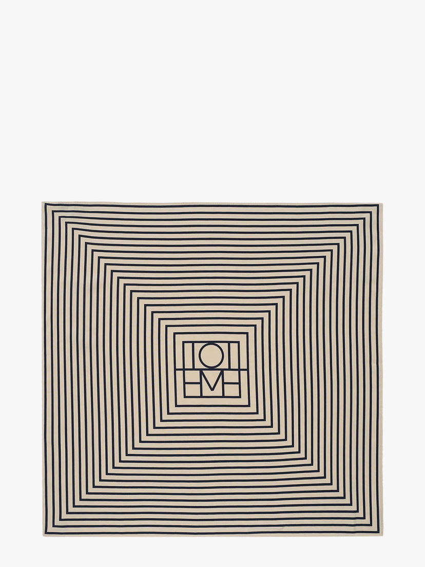 Šal TOTEME Geometric Print Foulard Scarf Bež | 211852800950