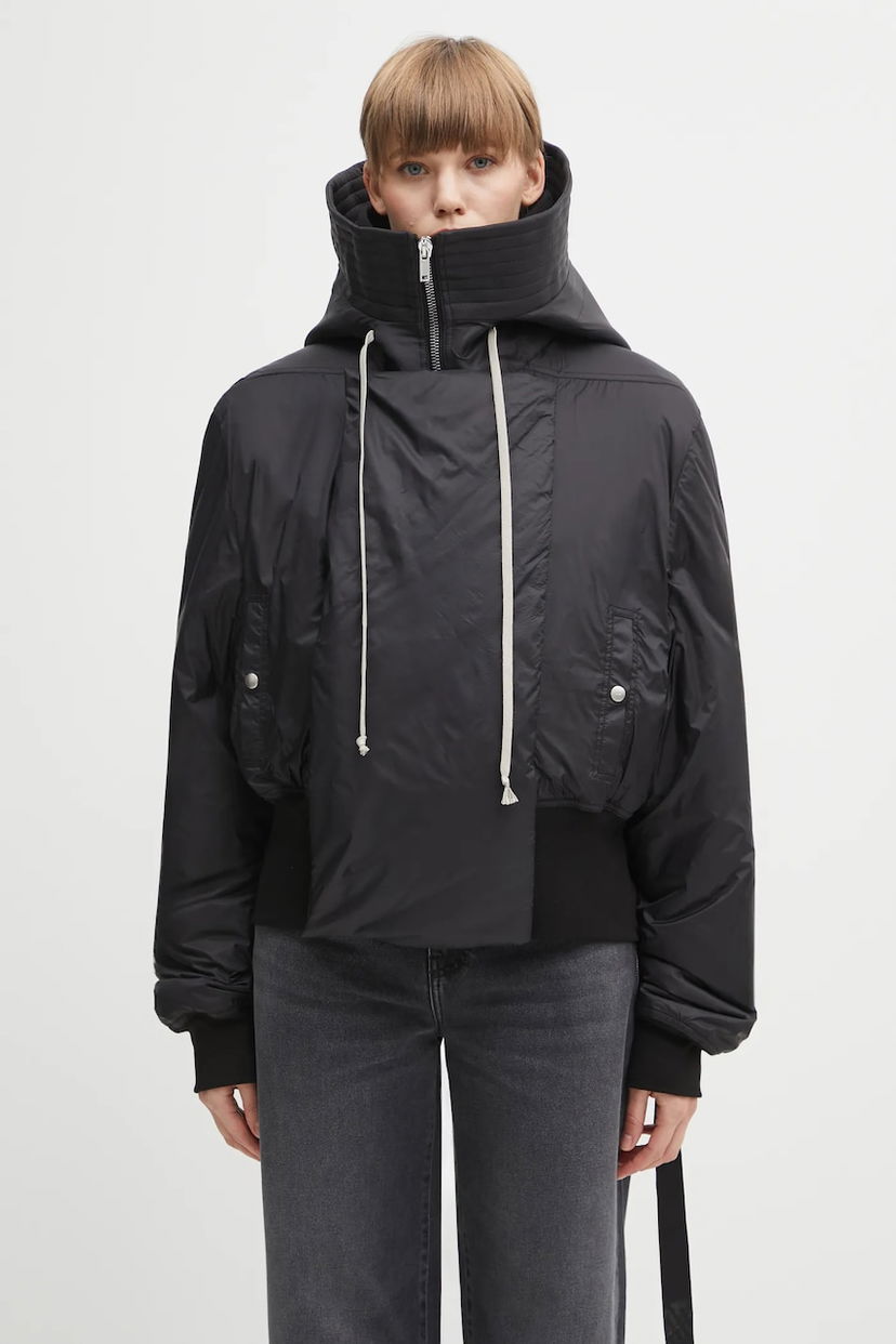 Parka Rick Owens Rick Owens DRKSHDW Cropped Alice Parka Oversize Crna | DS02E7731.NP
