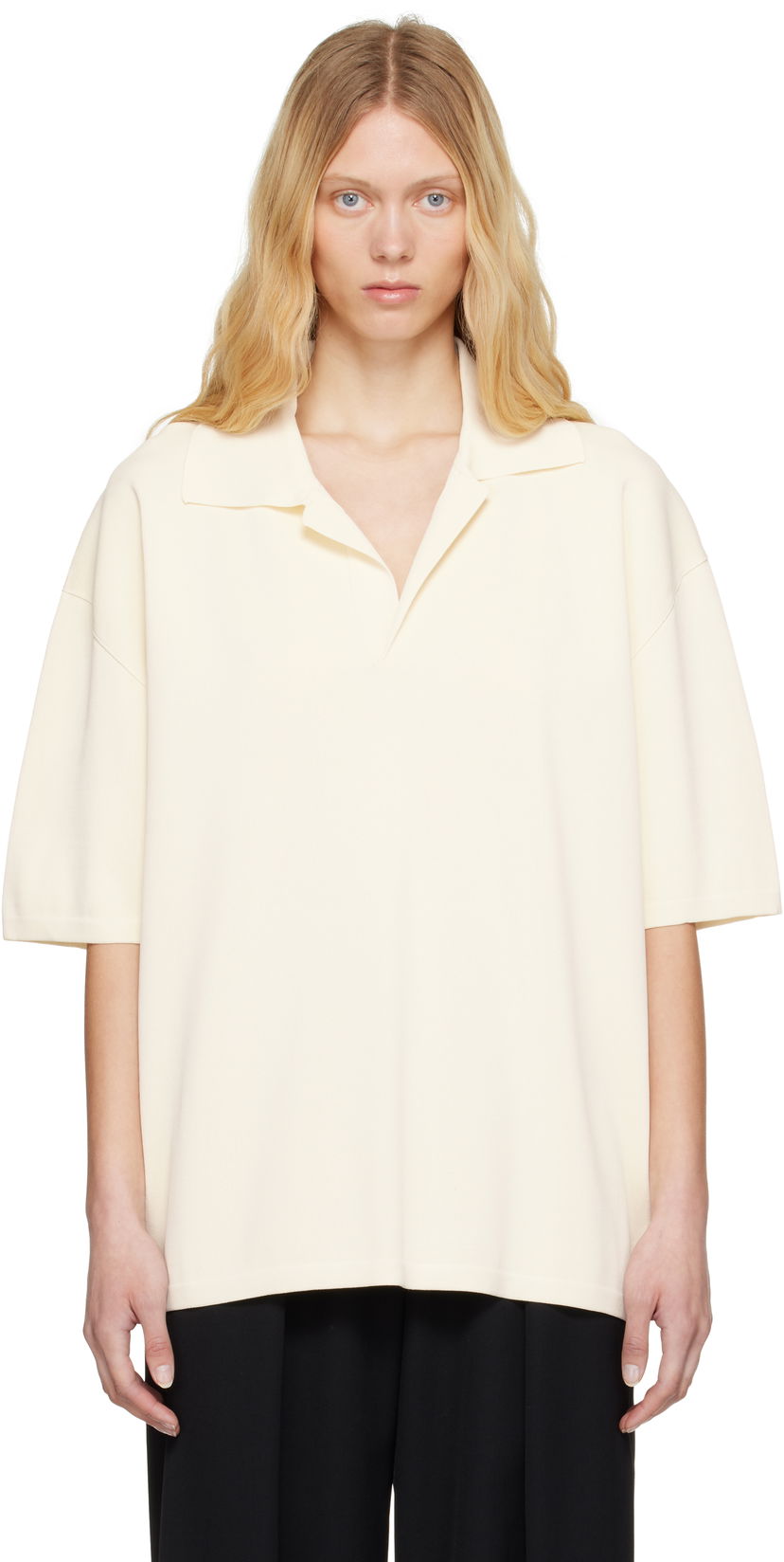 Polo majica AMI AMI Paris Short Sleeve Polo Bijela | UPL164.KN0064