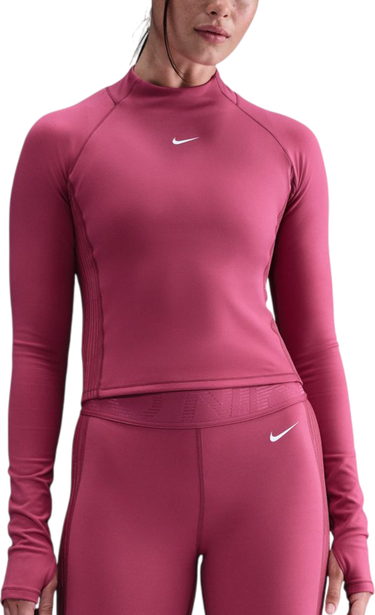 Majica kratkih rukava Nike Pro Long-Sleeve Mock Neck Performance Top Tamnocrvena | hv3736-634, 0