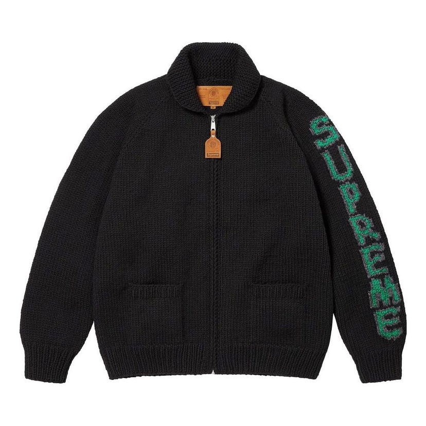 Džemper Supreme Camacho Cowichan Knit Zippered Cardigan Crna | SUP-FW23-248