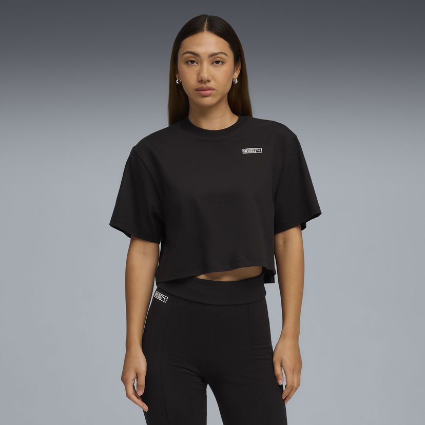 Crop top Puma PUMA x ROSÉ Women's Cropped T-Shirt Crna | 633806_01