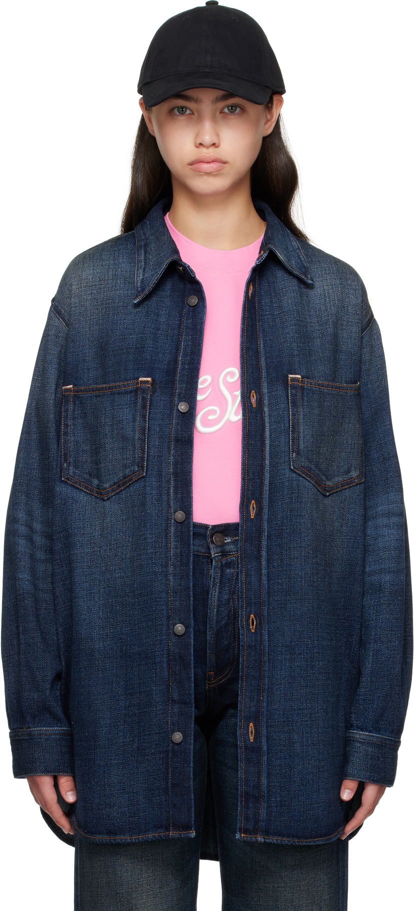 Košulja Acne Studios Acne Studios Denim Button-Up Shirt Plava | CB0112-