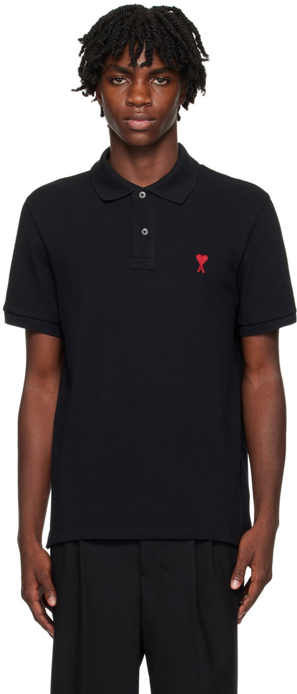Polo majica AMI Polo Tee Crna | BFUPL001.760, 0