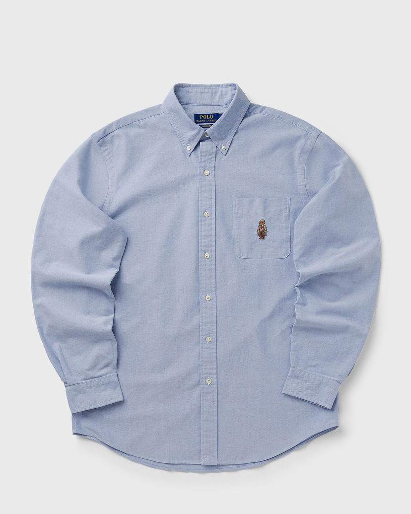 Košulja Polo by Ralph Lauren Polo Bear Custom Fit Long Sleeve Button-Down Shirt Plava | 710P00577001