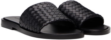 Tenisice i cipele Bottega Veneta Bottega Veneta Elio Woven Leather Slides Crna | 838348V2ED01000, 3