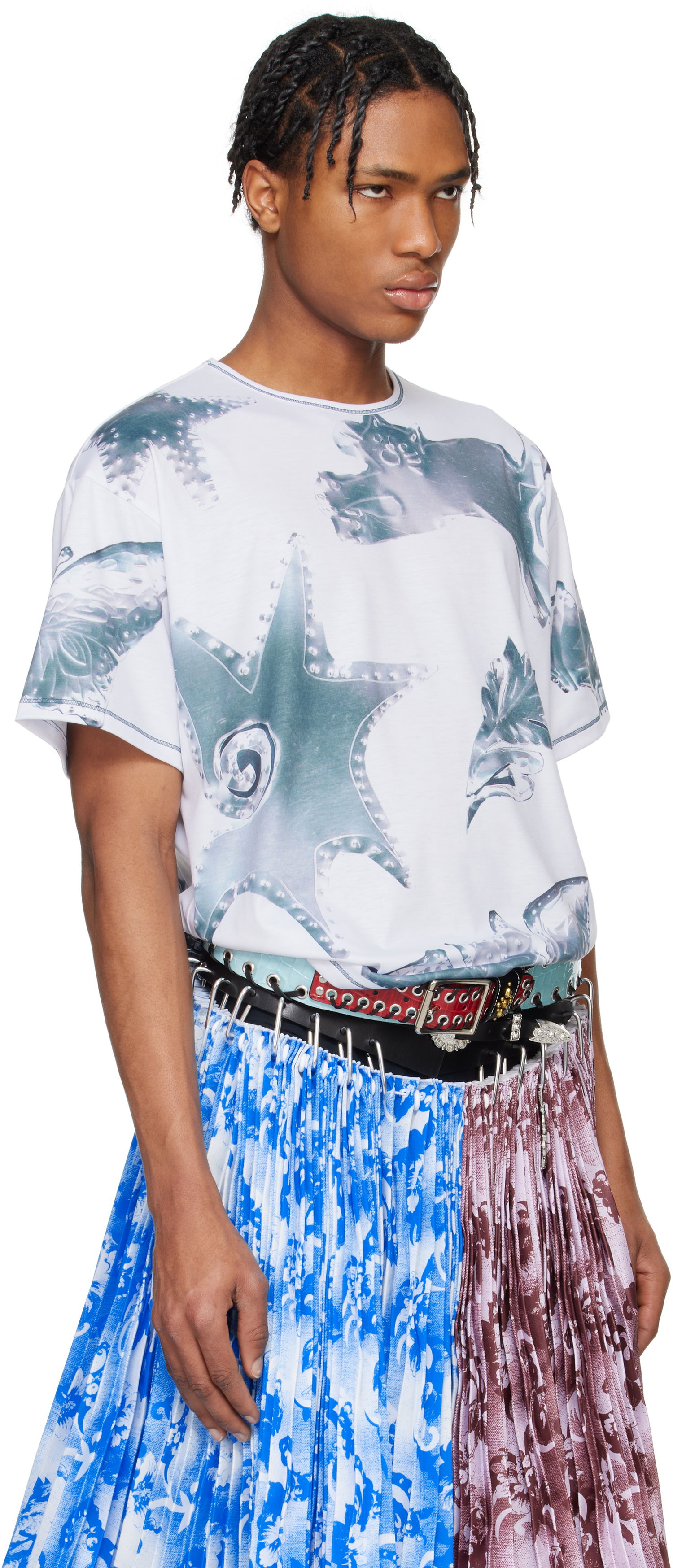 Majica kratkih rukava Chopova Lowena Chopova Lowena Zoom Spur Oversized Graphic T-Shirt Bijela | 2303, 1