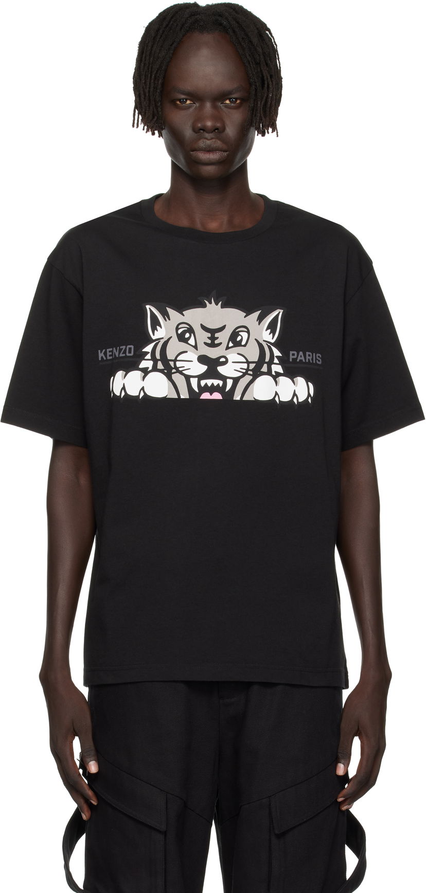 Majica kratkih rukava KENZO Kenzo 'Happy Tiger' Oversized T-Shirt Crna | FF65TS4514SG