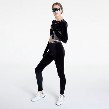 Crop top Versace Velvet Stretch T-Shirt Crna | 73HAH218J0008899, 2