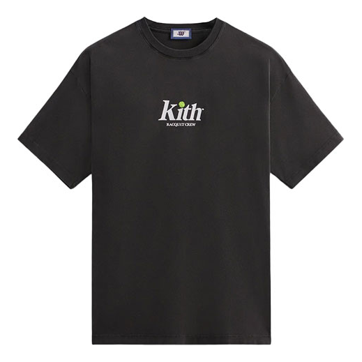 Majica kratkih rukava KITH Wilson Racquet Crew Logo Vintage T-Shirt Crna | KHM031196-001, 0