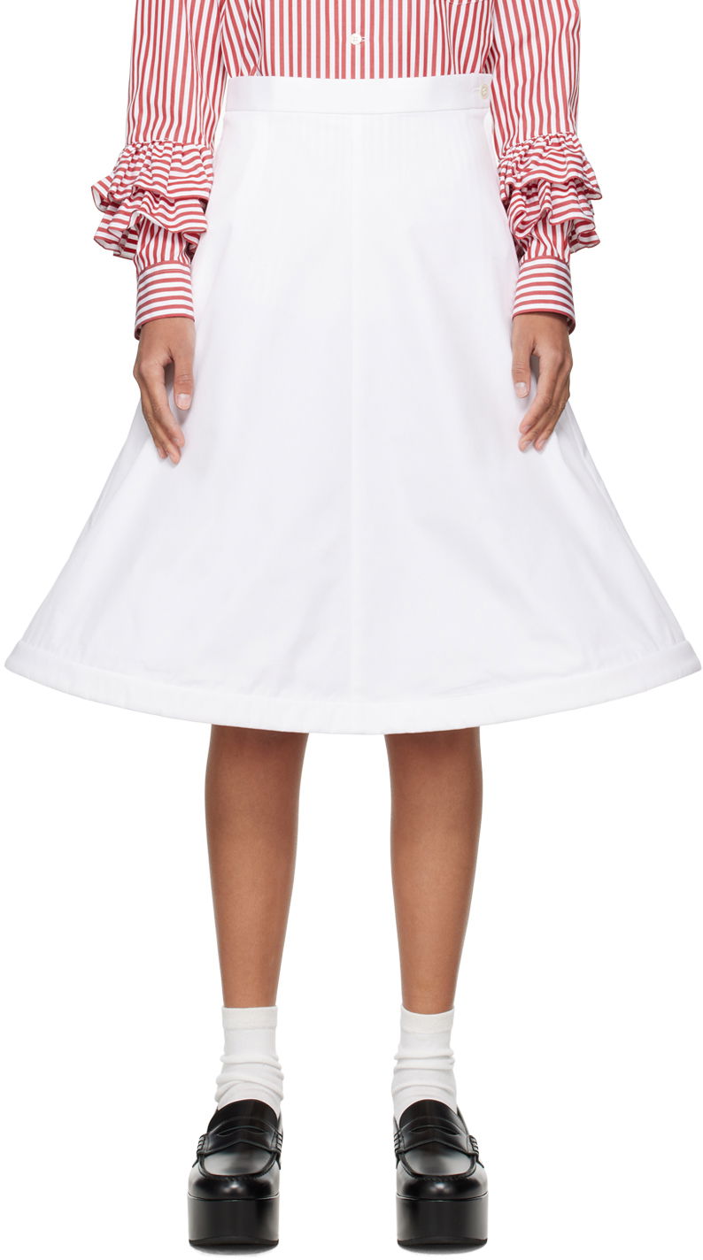 Suknja Comme des Garçons Comme des Garçons Girl Wire Midi Skirt Bijela | NM-S008-051