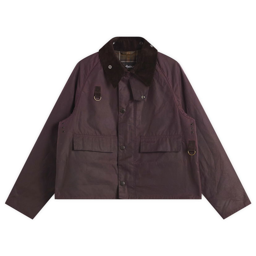 Jakna Barbour Men's Spey Wax Jacket Size Large Tamnocrvena | MWX1212RE91