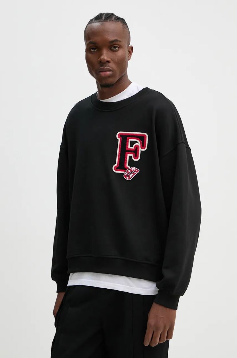 Dukserice Fiorucci Applique Sweatshirt Crna | U01FMSCR188CJ05BK02