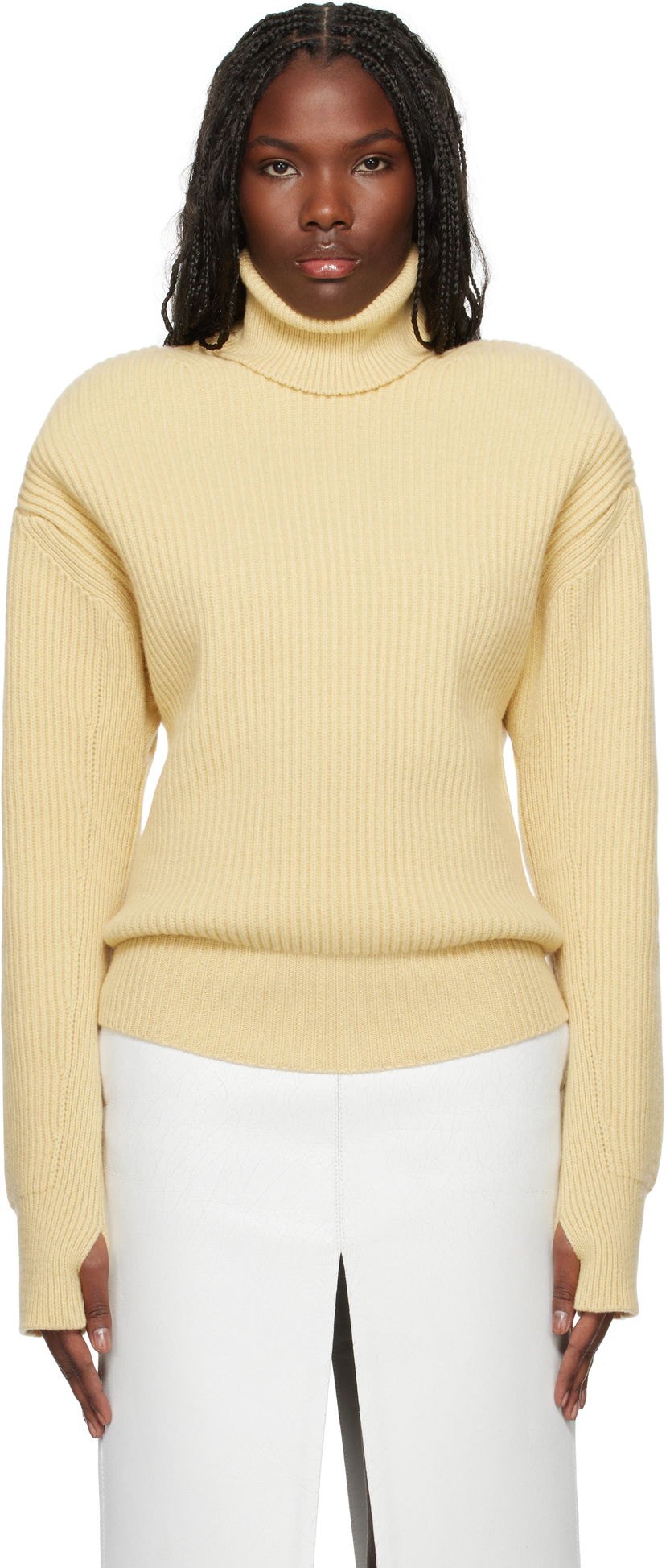 Džemper Stella McCartney Long-Sleeve Turtleneck Sweater Žuta | 6K08703S2528