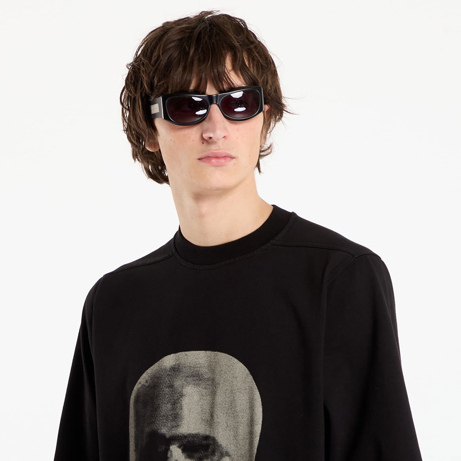 Majica kratkih rukava Rick Owens Rick Owens DRKSHDW Jumbo Short Sleeve T-Shirt with Head Print Crna | DU02E7274 RIGEP1 0908, 1