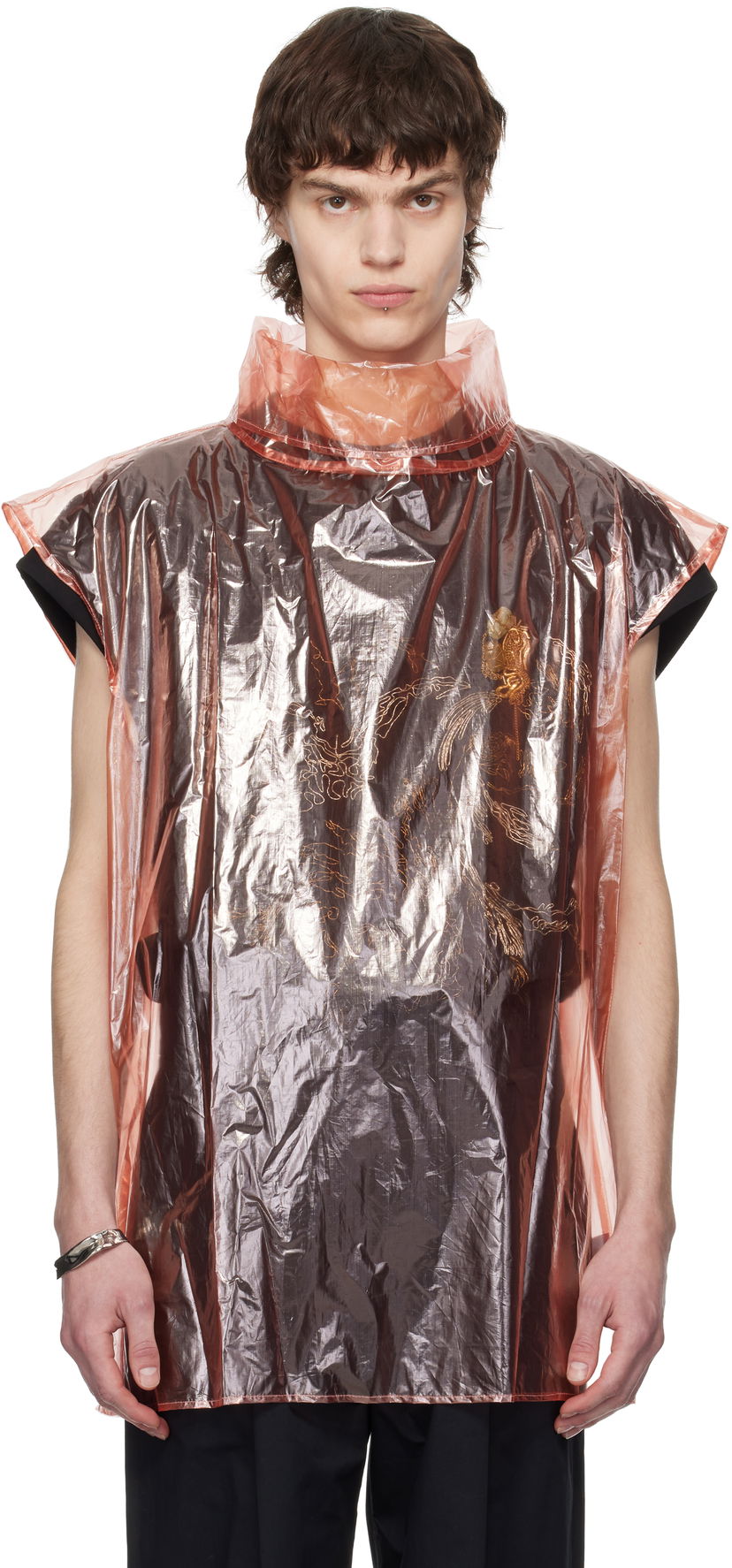 Košulja Dries Van Noten Dries Van Noten Sheer Sleeveless T-Shirt Narančasta | 251-020760-1258