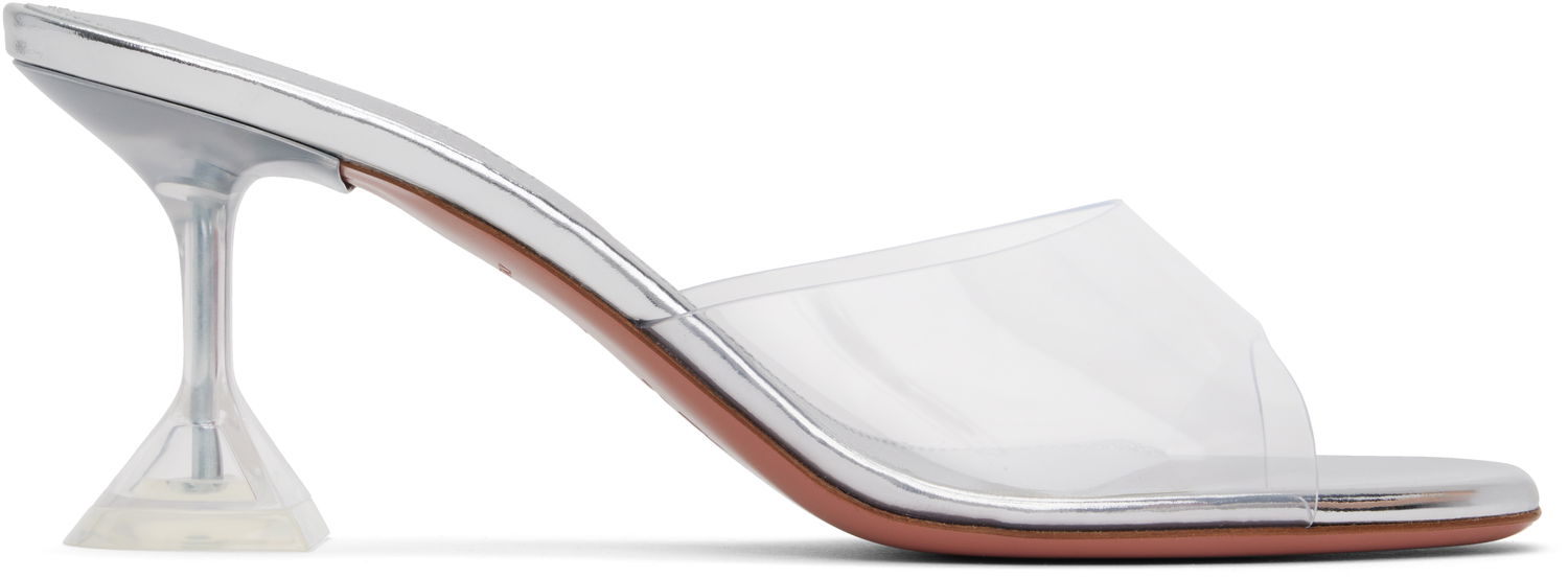 Njega cipela Amina Muaddi Amina Muaddi Lupita Glass Slipper 70 Heeled Sandals Metalik | LUPITA GLASS SLIPPER 70 PVC, 0