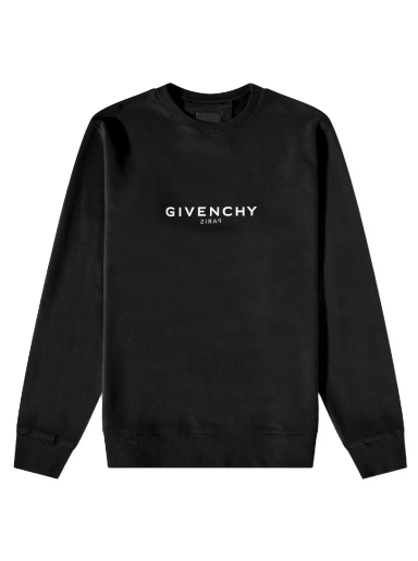 Dukserice Givenchy Reverse Print Crew Sweat Crna | BMJ0HA3Y8N-001