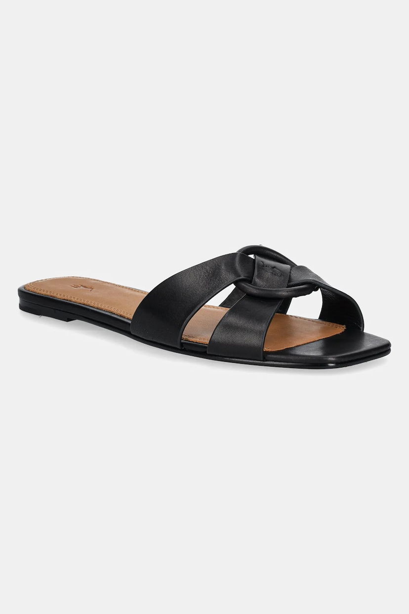 Tenisice i cipele Polo by Ralph Lauren Polo Ralph Lauren Ring Leather Slides Crna | 818955857
