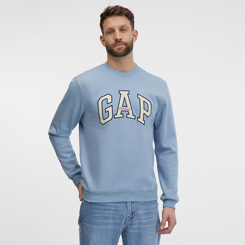 Dukserice GAP Sweatshirt Core Logo Sweatshirt New England Sky S Tirkiz | 829186-00